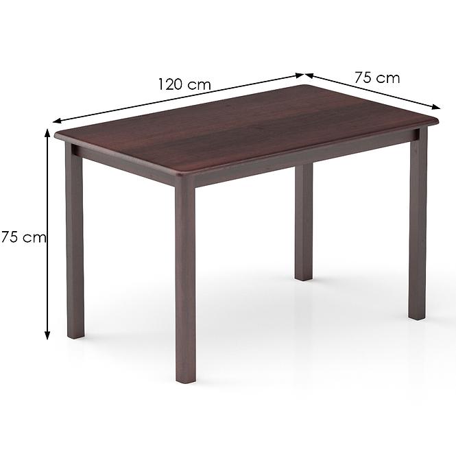 Stôl borovica ST104-120x75x75 orech