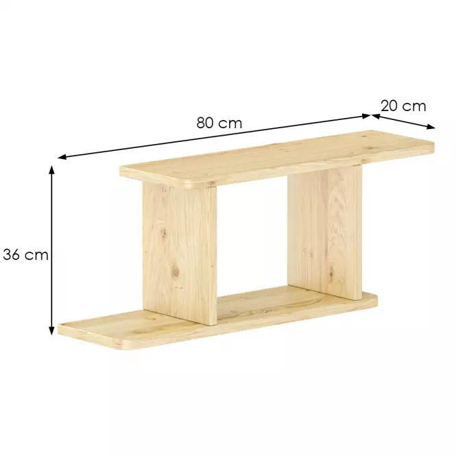Polička borovica PK106-80x36x20 surová,3
