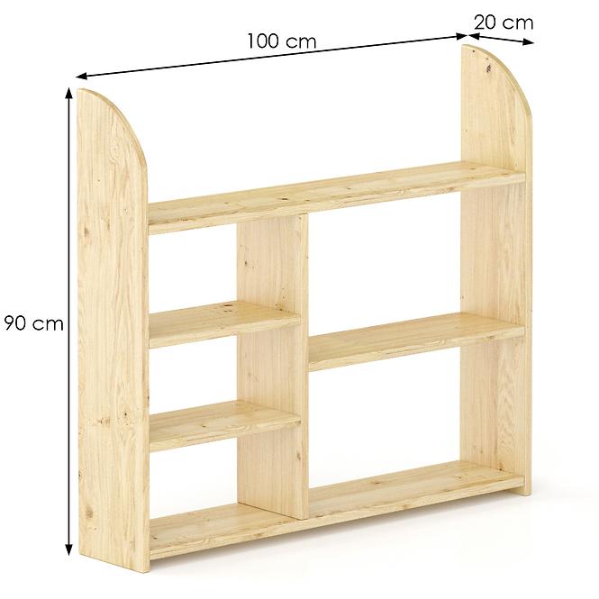 Polička borovica PK107-100x90x20 surová