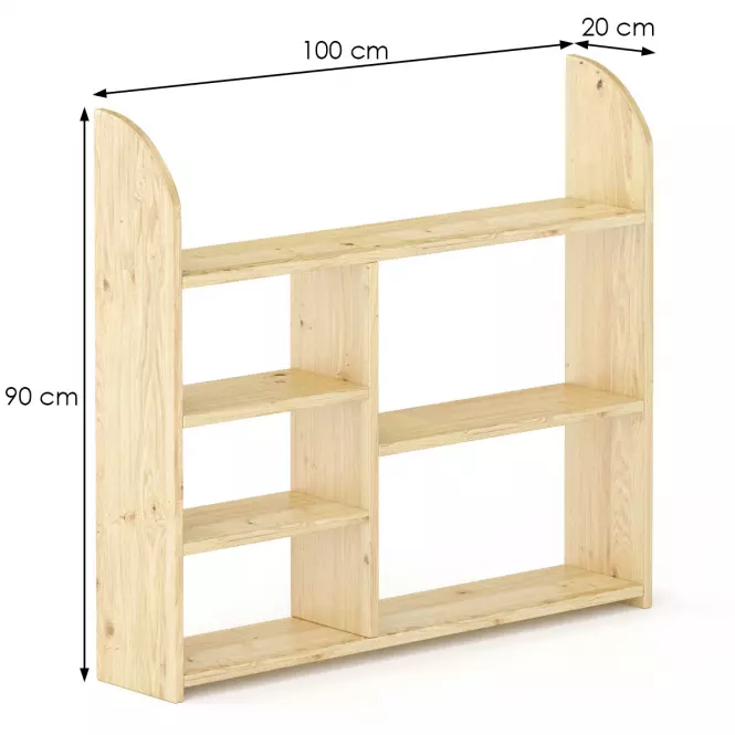 Polička borovica PK107-100x90x20 surová,3