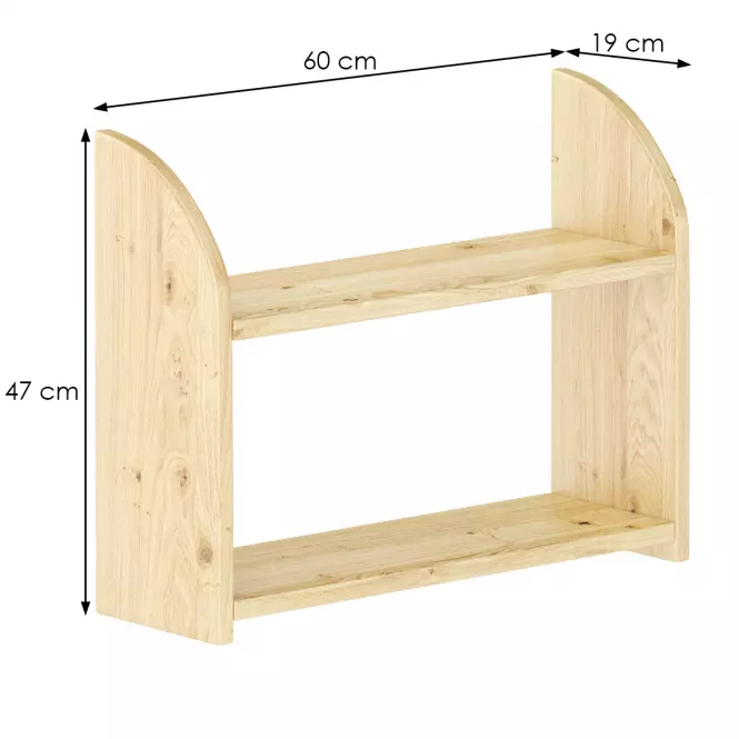 Polička borovica PK109-60x47x19 surová,3