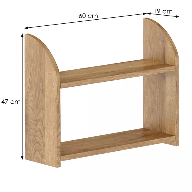 Polička borovica PK109-60x47x19 dub,3