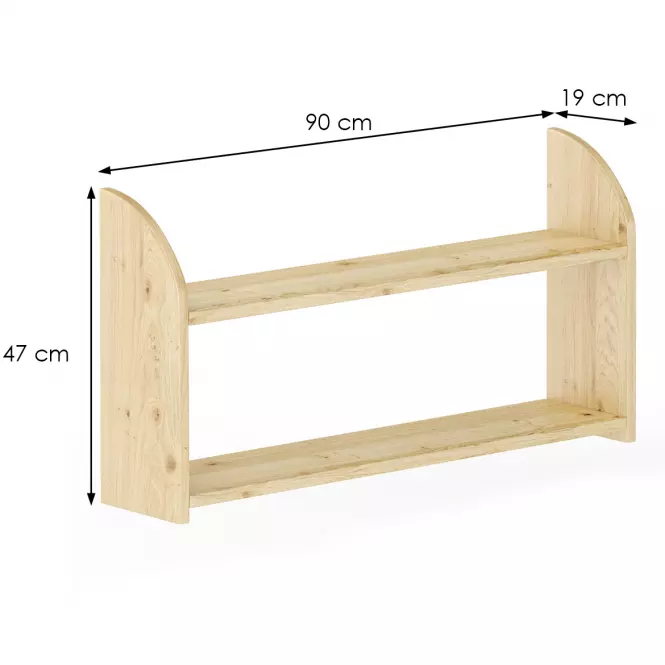 Polička borovica PK110-90x47x19 surová,3