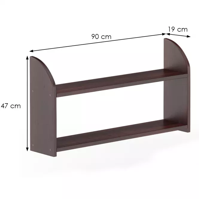 Polička borovica PK110-90x47x19 orech,3