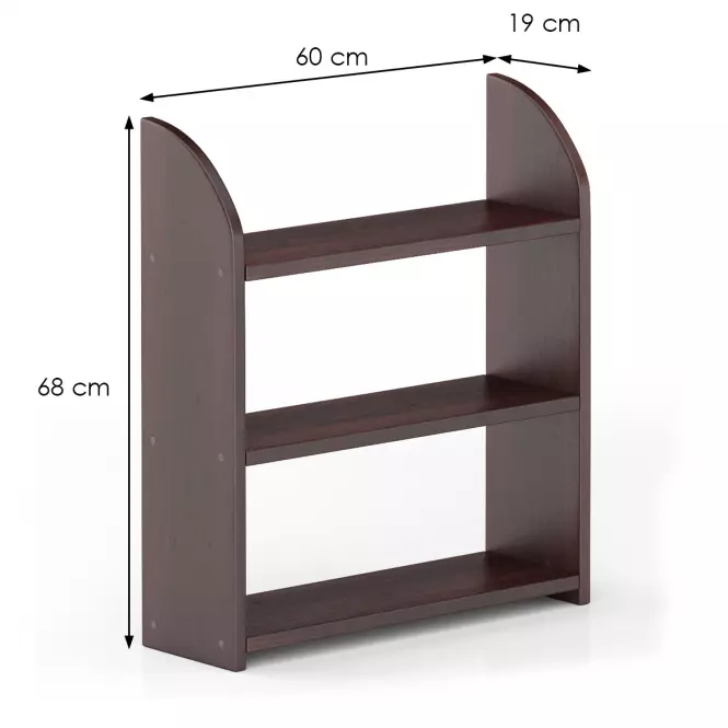 Polička borovica PK111-60x68x19 orech,3