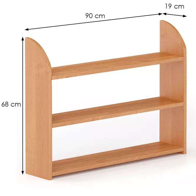 Polička borovica PK112-90x68x19 jelša,3