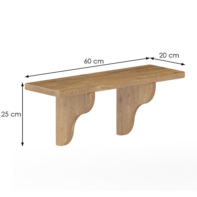 Polička borovica PK122-60x25x20 dub