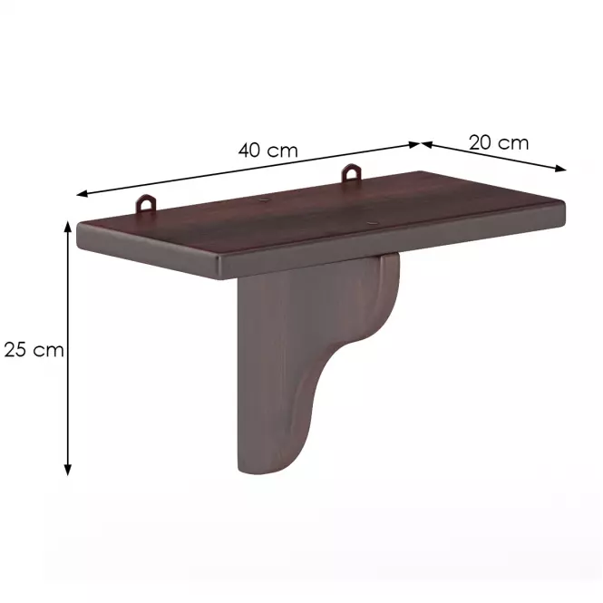 Polička borovica PK123-40x25x20 orech,3