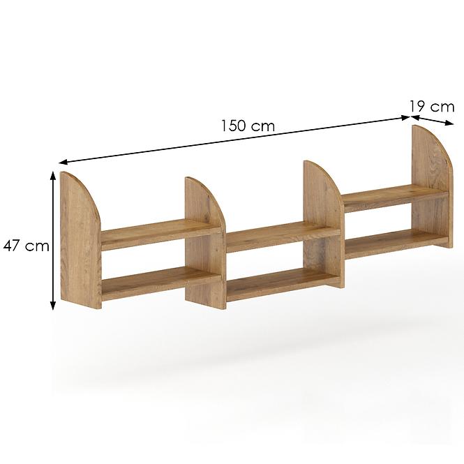 Polička borovica PK101-150x47x19 dub