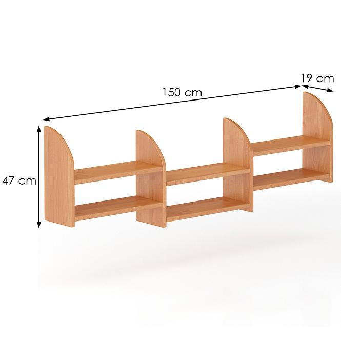 Polička borovica PK101-150x47x19 jelša