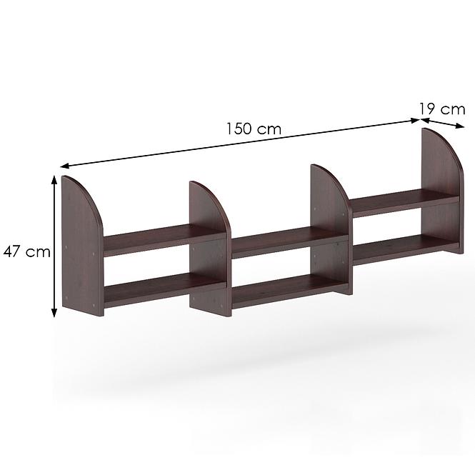 Polička borovica PK101-150x47x19 orech