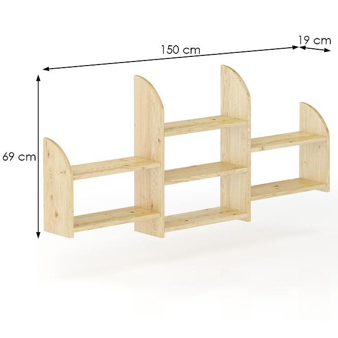 Polička borovica PK102-150x69x19 surová