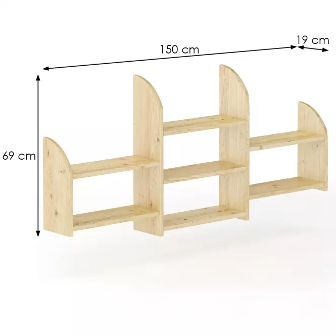 Polička borovica PK102-150x69x19 surová,3
