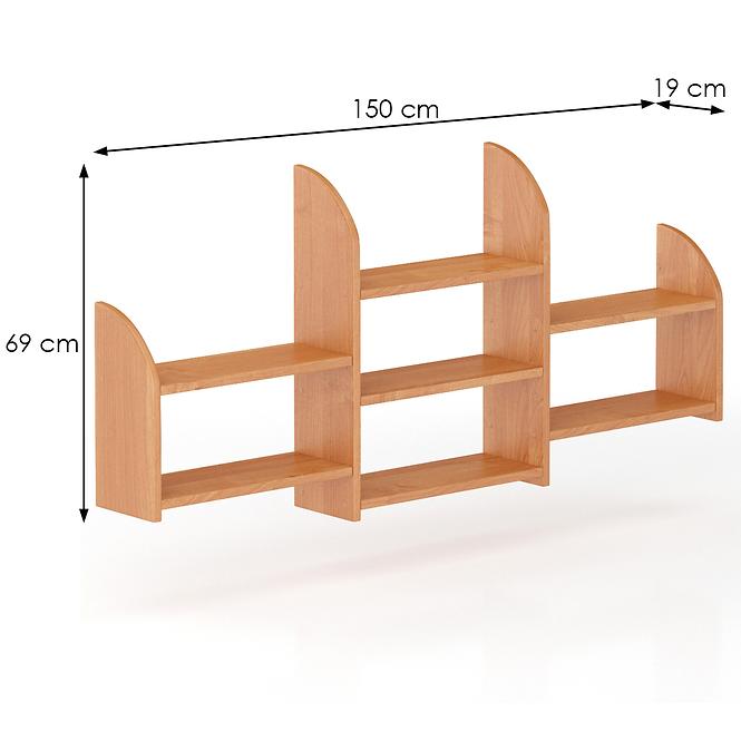 Polička borovica PK102-150x69x19 jelša