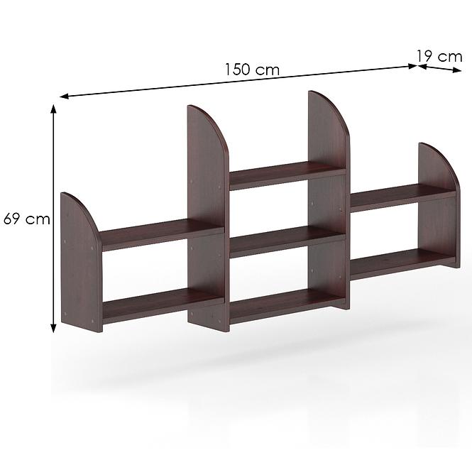 Polička borovica PK102-150x69x19 orech