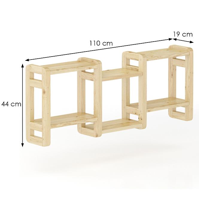 Polička borovica PK103-110x44x19 surová,3
