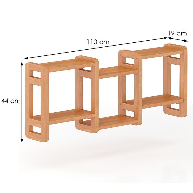 Polička borovica PK103-110x44x19 jelša