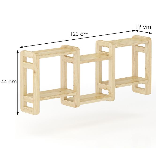 Polička borovica PK103-120x44x19 surová