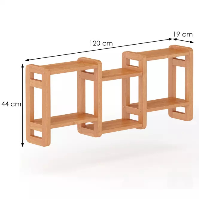 Polička borovica PK103-120x44x19 jelša,3