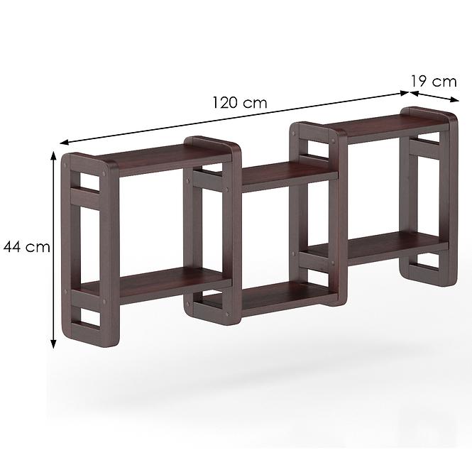 Polička borovica PK103-120x44x19 orech