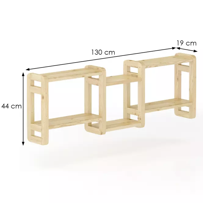 Polička borovica PK103-130x44x19 surová,3