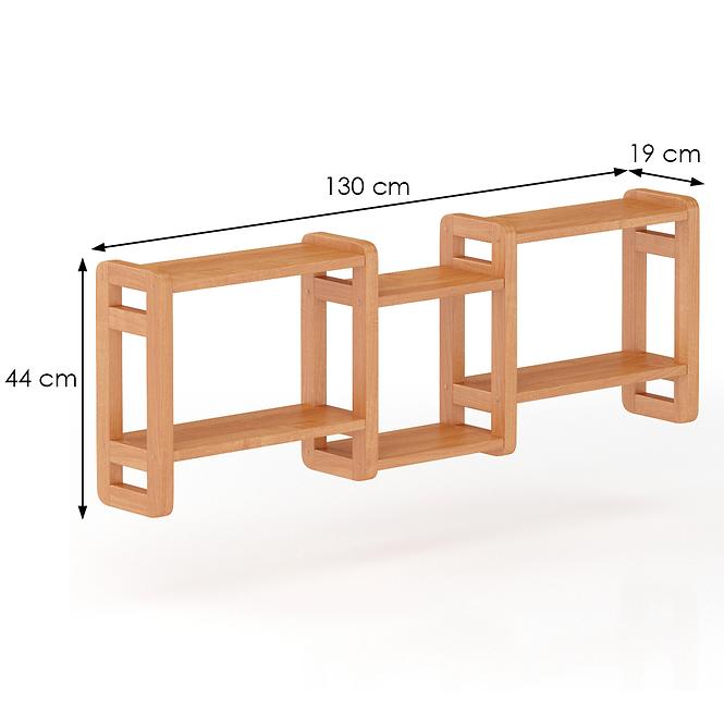 Polička borovica PK103-130x44x19 jelša