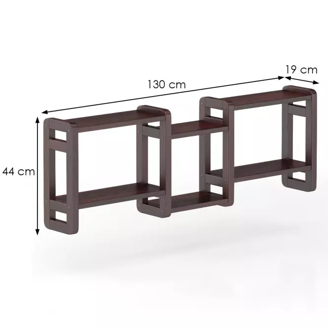 Polička borovica PK103-130x44x19 orech,3