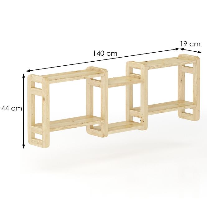 Polička borovica PK103-140x44x19 surová