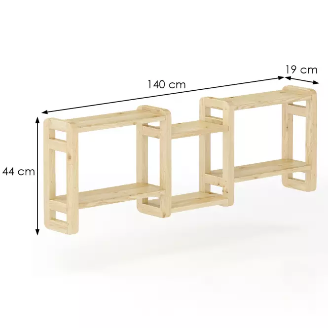 Polička borovica PK103-140x44x19 surová,3
