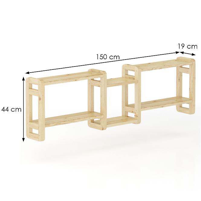 Polička borovica PK103-150x44x19 surová