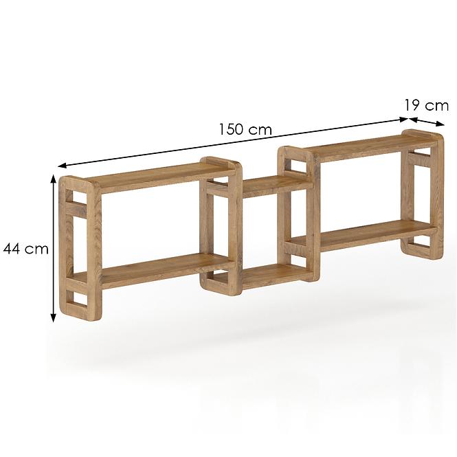 Polička borovica PK103-150x44x19 dub