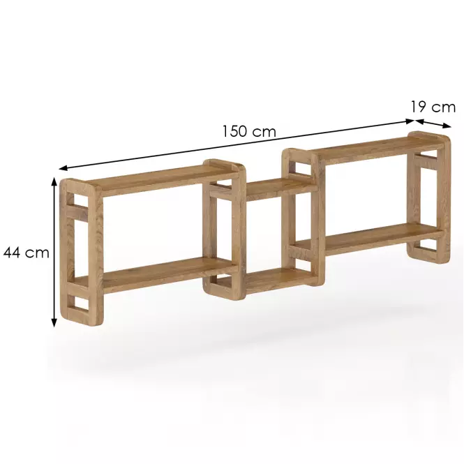 Polička borovica PK103-150x44x19 dub,3