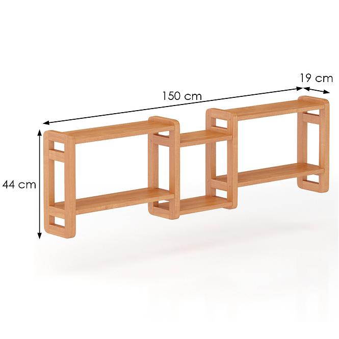 Polička borovica PK103-150x44x19 jelša