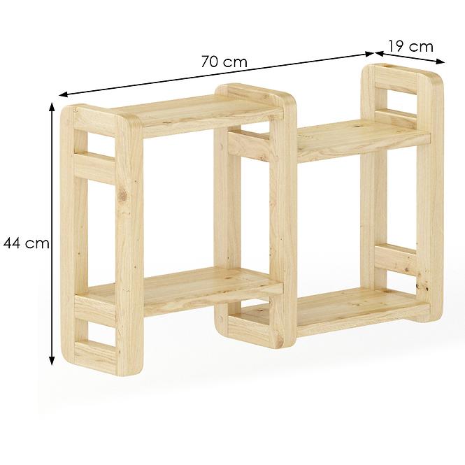 Polička borovica PK104-70x44x19 surová