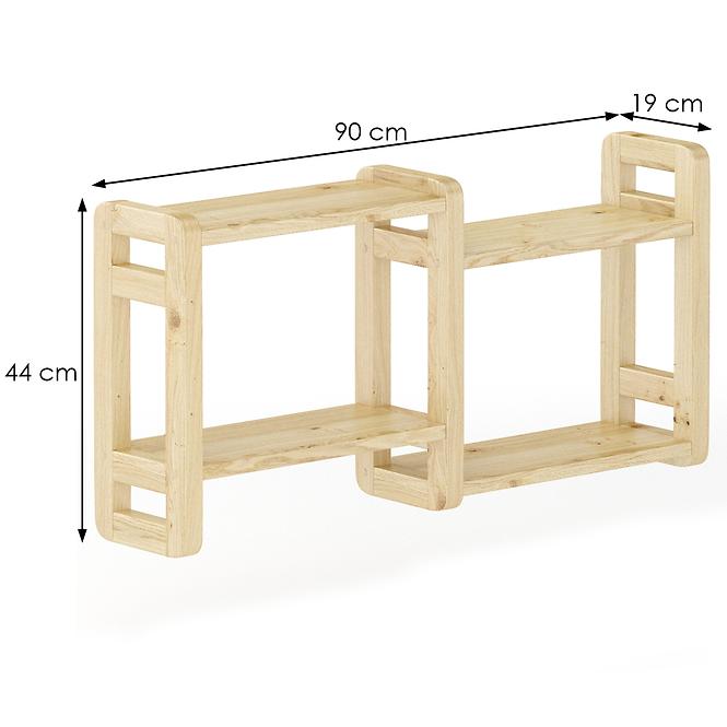 Polička borovica PK104-90x44x19 surová