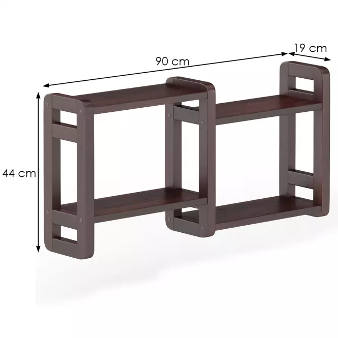 Polička borovica PK104-90x44x19 orech,3