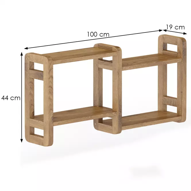 Polička borovica PK104-100x44x19 dub,3