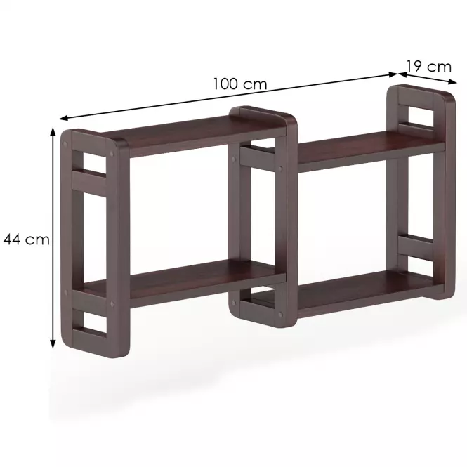 Polička borovica PK104-100x44x19 orech,3