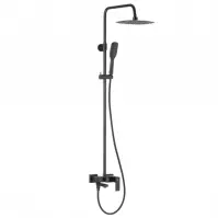 Logon Black sprchovo-vanovy system s funkcia dažďovej sprchy s mechanickou miešačom