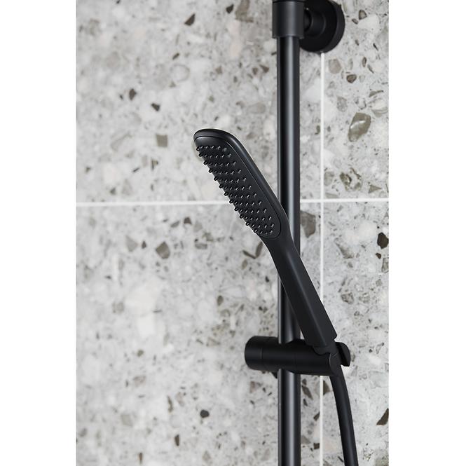 Logon Black sprchovo-vanovy system s funkcia dažďovej sprchy s mechanickou miešačom