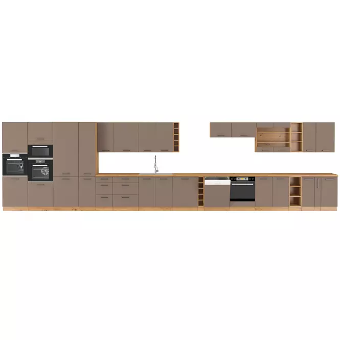Kuchynská linka Bolonia hľuzovka/artisan 180 cm s pracovnou doskou