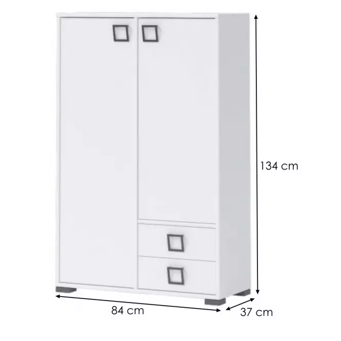 Komoda Kiki K12-BE/KI-15 white/white,2