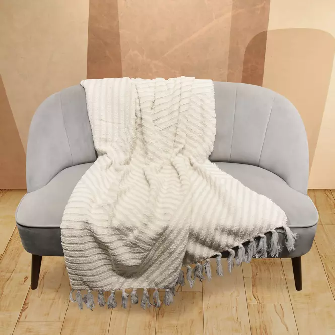 Deka Boho 130x160 biela Merkury Home