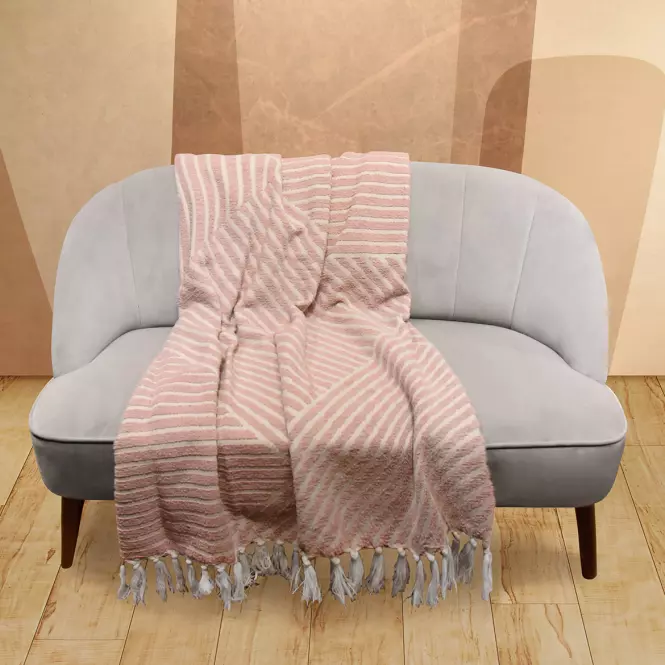 Deka Boho 130x160 svetlo ružová Merkury Home