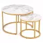 Konferenčný stolík Paola White Marble-Gold