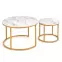 Konferenčný stolík Paola White Marble-Gold,3