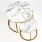 Konferenčný stolík Paola White Marble-Gold,4
