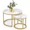 Konferenčný stolík Paola White Marble-Gold,8