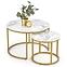 Konferenčný stolík Paola White Marble-Gold,8