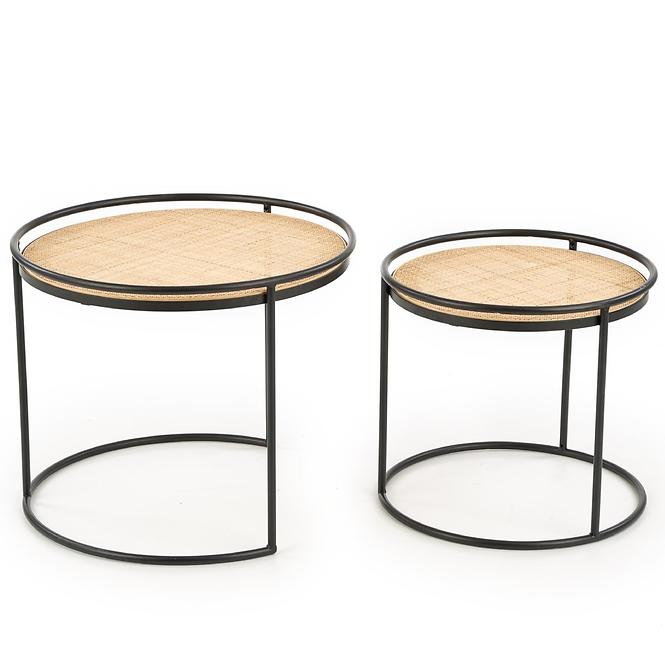 Ława Manado Rattan prírodná / čierna Kpl-2